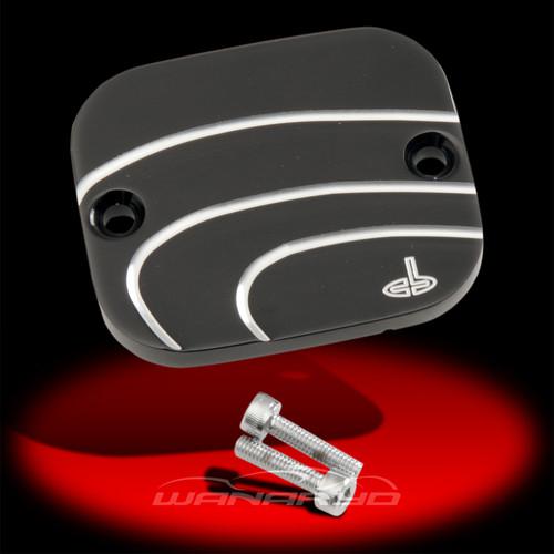 Waterfall master cylinder cover, black for 96-newer touring harleys