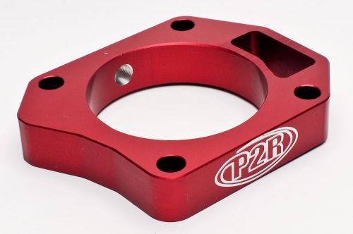 P2r 06-11 honda civic si throttle body spacer k20z 2.0 liter p305r red billet