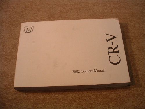 2002 honda cr-v crv owners manual user guide reference operator book fuses oem