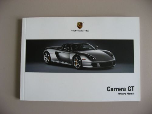 Porsche carrera gt  driver owners manual handbook drivers manuel book new