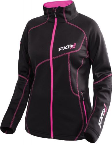 Fxr elevation womens fleece zip up black/hot pink