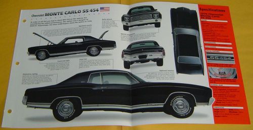 1970 1971 chevrolet monte carlo montecarlo ss 454 ci 360 hp info/specs/photo