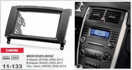 Carav 11-133 2-din car radio fascia dash kit frame mercedes a w169 - b w245 vito