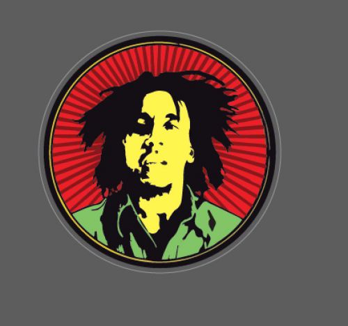 Bob marley sticker #195 reggae music retro rasta