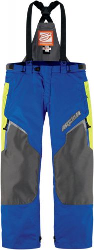 2014 arctiva mens mech 6 insulated snowmobile bibs hi-viz blue large