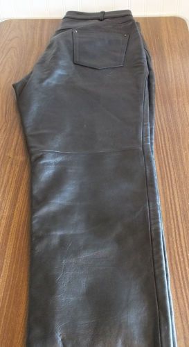 Black leather leather jean syle pants first 36