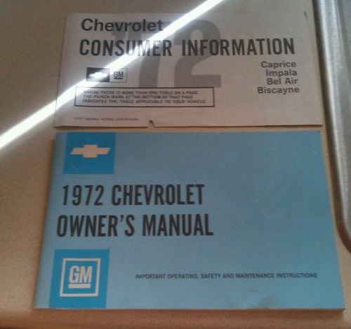 1972 chevrolet owners manual impala,caprice