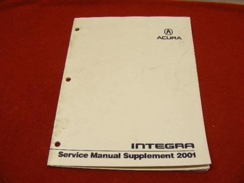 2001 acura integra  automotive service manual supplement