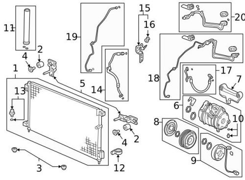 Genuine 2003-2007 honda accord condenser 80110-sda-a02