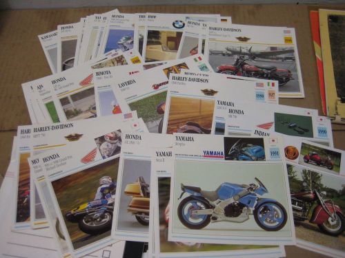 All motorcycles enclopedia info cards honda kawa triumph many more