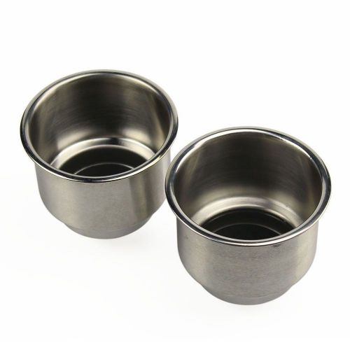 Pair stainless steel drinking cup holder marine grade for truck boat universal