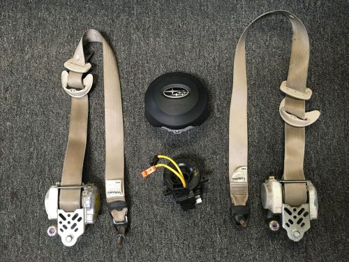 10 11 subaru legacy driver airbag air bag seat belts black tan clock spring