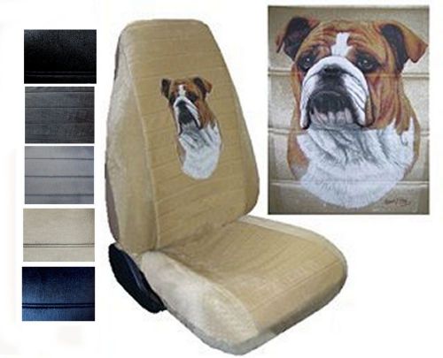 Velour seat covers car truck suv bulldog high back pp #y