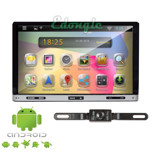 7&#034; double 2 din car dvd gps pure android 4.4 radio stereo wifi 3g ipod + camera