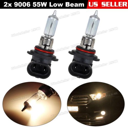 1 set 9006 12v 55w halogen bulb for low beam stock replacement headlight 6000k