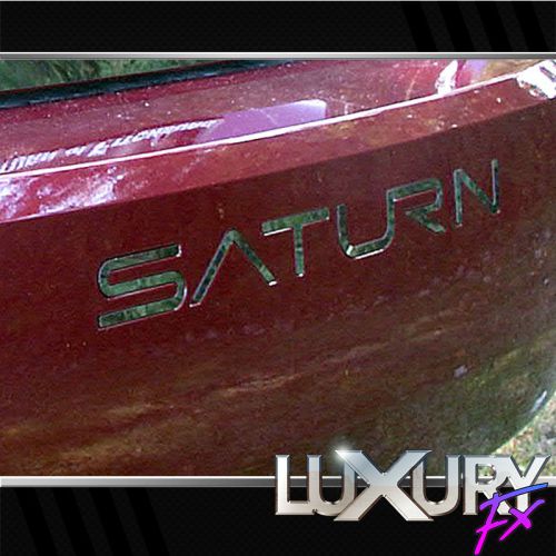 5pc. luxury fx stainless saturn bumper letter insert kit for 05-07 saturn ion 4d