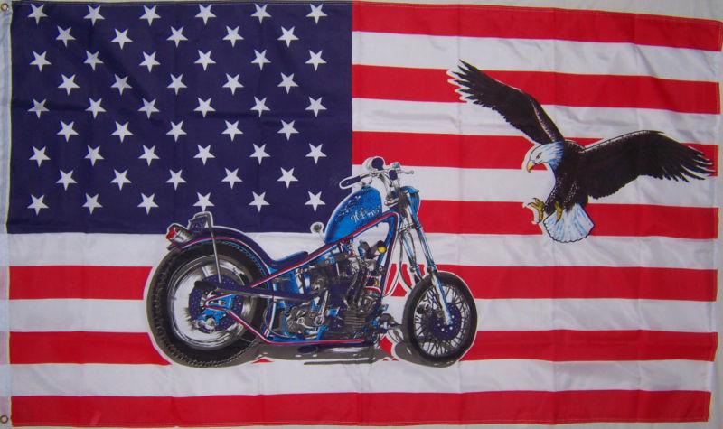 New 3ftx5ft u.s usa eagle biker harley banner flag 