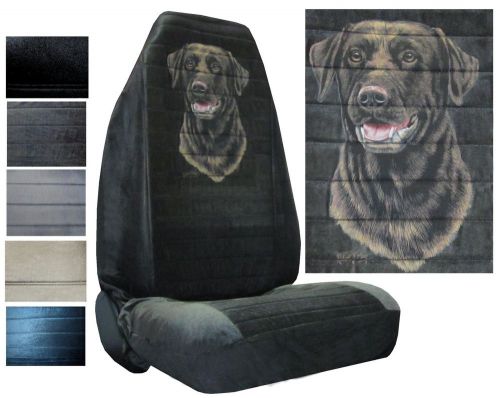 Velour seat covers car truck suv chocolate labrador high back pp #y