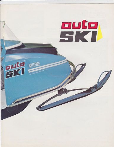 Auto ski spitfire midget bonanza camaro sales brochure dealer handout snowmobile