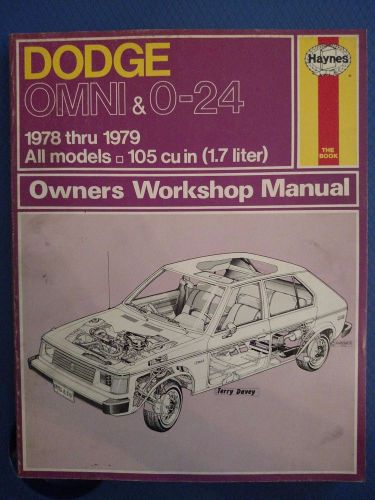 Haynes repair manual 450 - dodge omni &amp; o-24  1978-1979