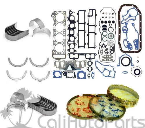 85-95 toyota 4runner 2.4l 22re 22rec sohc 8v engine full set + rings + bearings