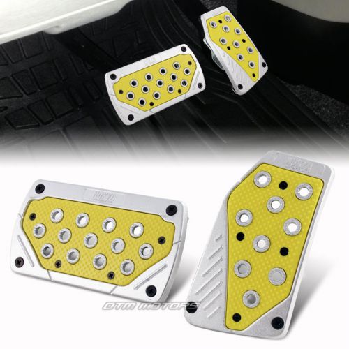 Nokya automatic transmission yellow accelerator brake pedal add on 2 piece set