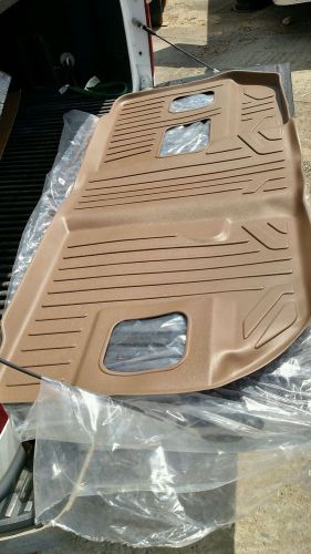 Maxfloormat all weather custom fit floor mats liner third row chevy suv (tan)