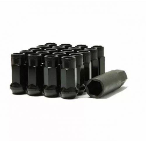 Muteki sr48 tuner extended open ended lug nuts 12x1.50 black w/ adapter new