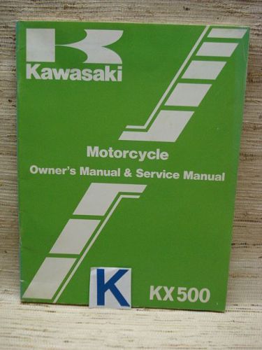 1983 kawasaki motorcycle owner&#039;s &amp; service repair manual kx 500