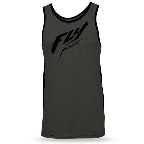 Fly racing stock mens tank top charcoal gray/black