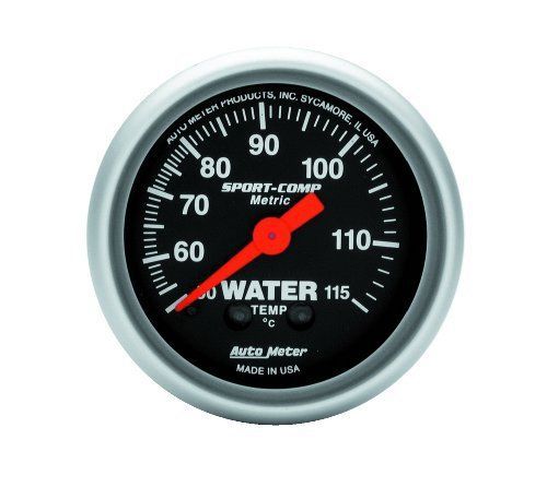 Auto meter 3332-m sport-comp mechanical metric water temperature gauge