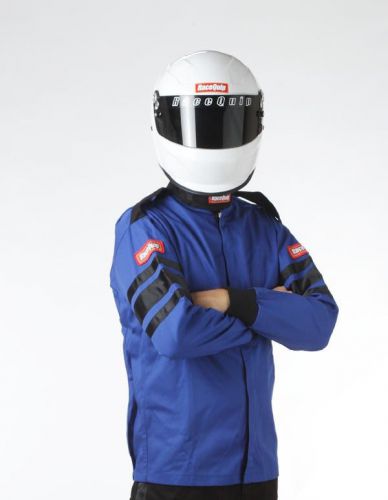 Racequip 110 series pyrovatex racing jacket, mens med blue - nib