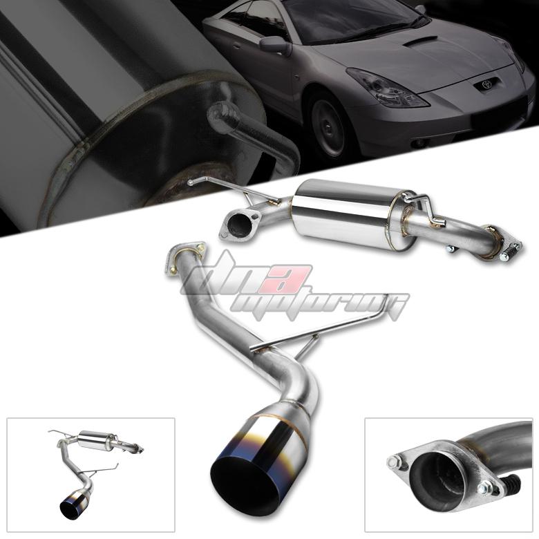 00-05 toyota celica gt/gts 4.5"burnt tip catback exhaust system cat back muffler