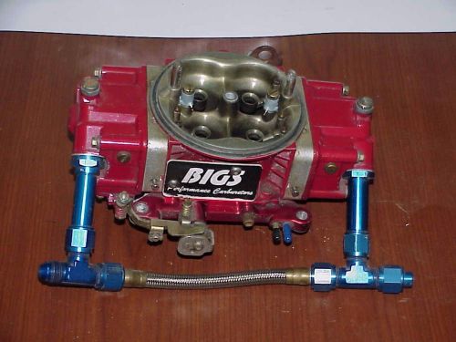 Bigs holley 900 cfm racing carburetor with billet baseplate &amp; fuel log nhra ihra