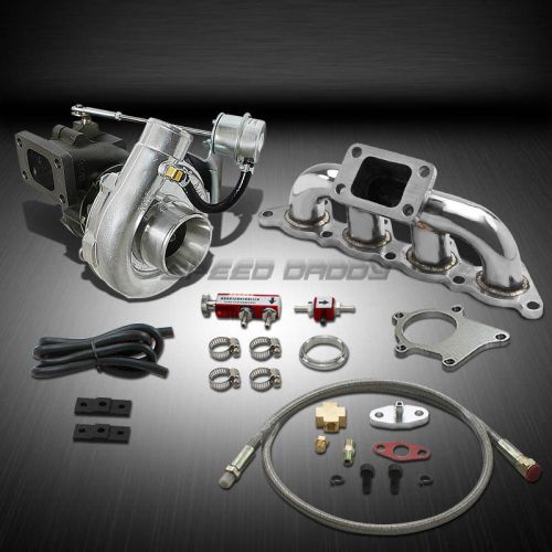 T04 .63ar 400+hp boost 5pc turbo charger+manifold kit for mit mirage 1.8l 4g93