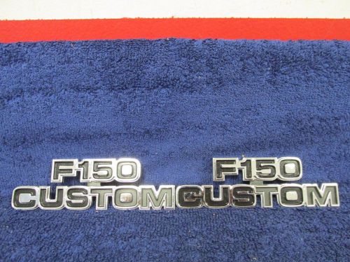 1977-79 ford truck  f-150 custom fender emblems  pair  nos ford  516