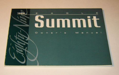 1989 eagle summit owner&#039;s manual