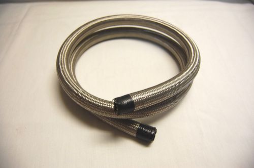 Spectre 29206 stainless steel flex 1/4 fuel line 6&#039; long braid braided hose