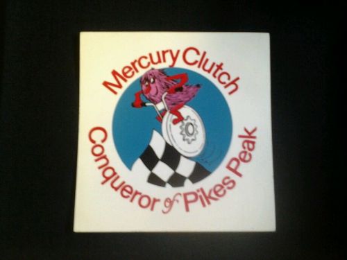 Mercury clutch pikes peak conqueror nos vinyl mini bike go kart decal sticker