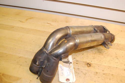 D1 ducati 748 2000 exhaust twin downpipes mid pipes