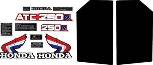 1985 85&#039; honda atc 250r 13pc. atv stickers decals graphics logos kit