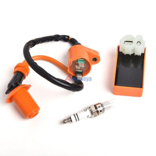 Cdi+ignition coil+spark plug for gy6 50cc-150cc engines scooters go karts mopeds