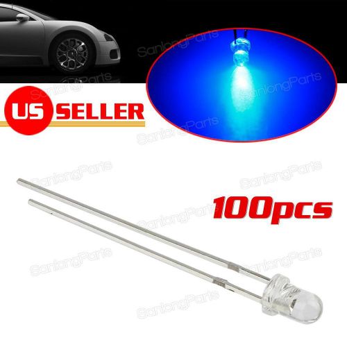 100pcs 3mm blue diode emitting led lights bulbs gauge cluster lamp for volvo