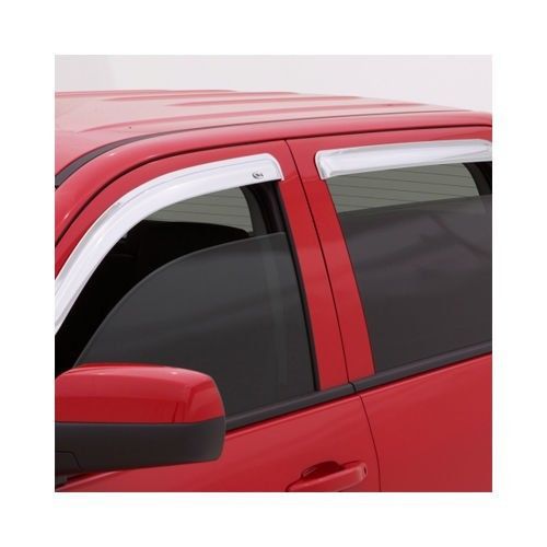 Avs chrome vent visors deflector rain guards for 09-16 dodge ram 1500 quad cab