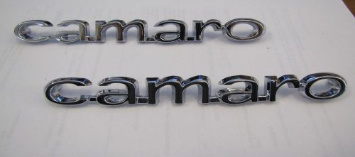 1967 camaro &#034;camaro&#034; front fender emblems, pair