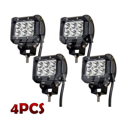 4pcs 18w cree spot beam led work light for atv 4wd offroad fog boat truck slider