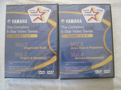 04 yamaha 5 star video dvd series motorcycle factory training series 1-2 &amp; 3-4