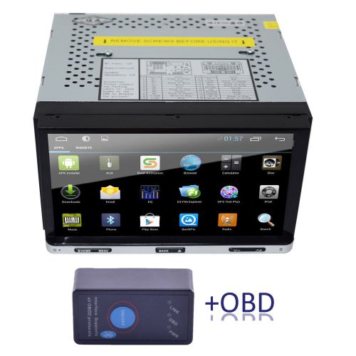 Android 4.4 os 2din 7&#034; gps car dvd player obd2 bt ipod stereo radio 3g wifi mp3