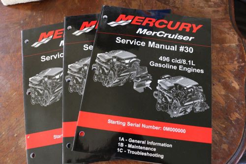 Mercury service manual #30 - 496 cid/8.1l gasoline engines - 3 manuals