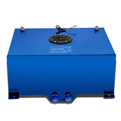 20 gallon lightweight blue coat aluminum race drift fuel cell tank+level sender